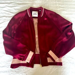 Silk zip up jacket